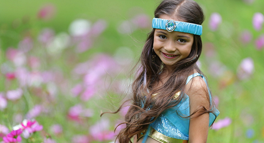 Jasmine jurk Aladdin jurk kostuum GRATIS kroon Spaansejurk